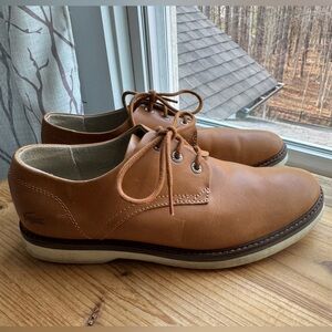 Lacoste Mens Brown Leather Dress Shoes